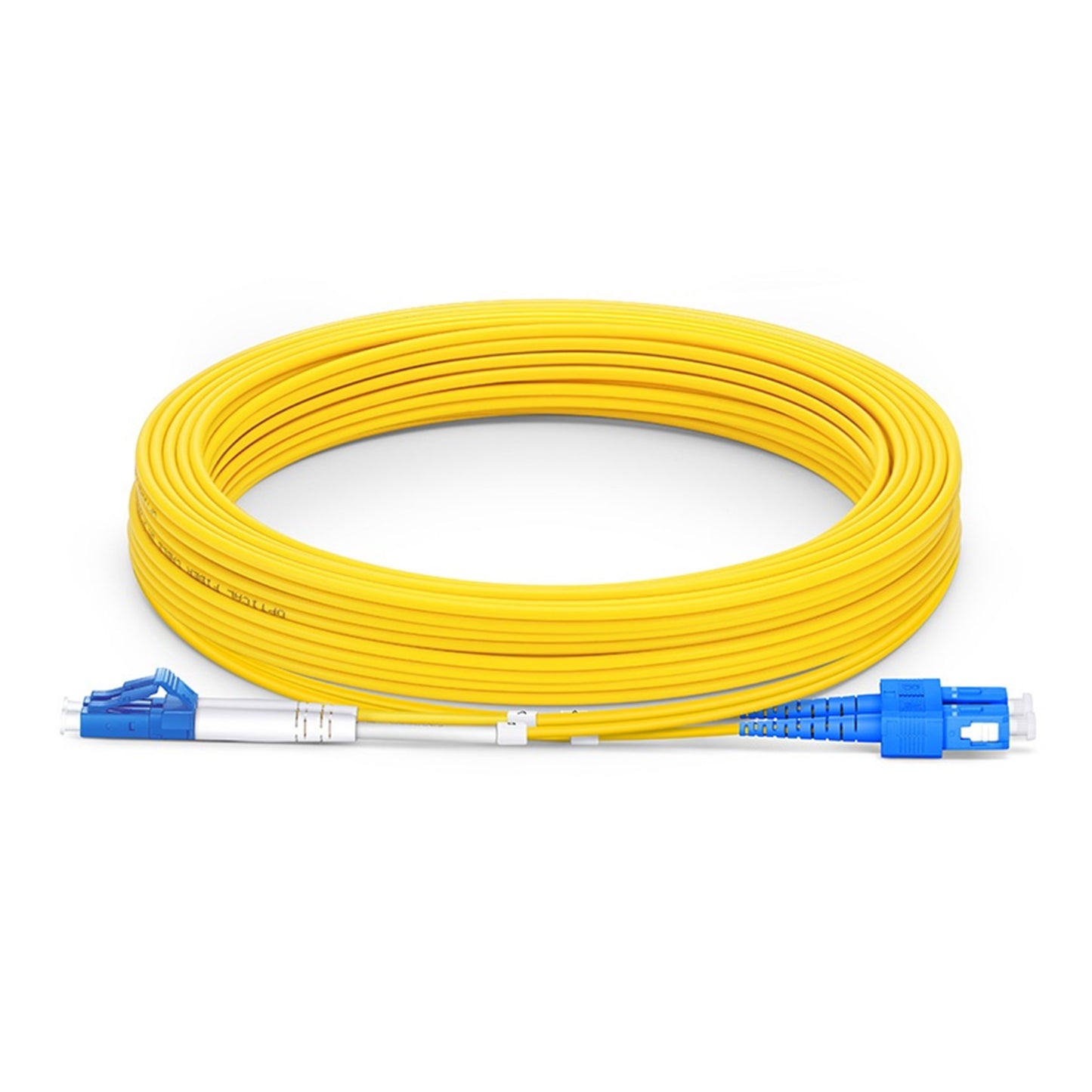 10M Fiber Patch Cable, LC UPC to SC UPC, Duplex, 2 Fibers, Single Mode (OS2)