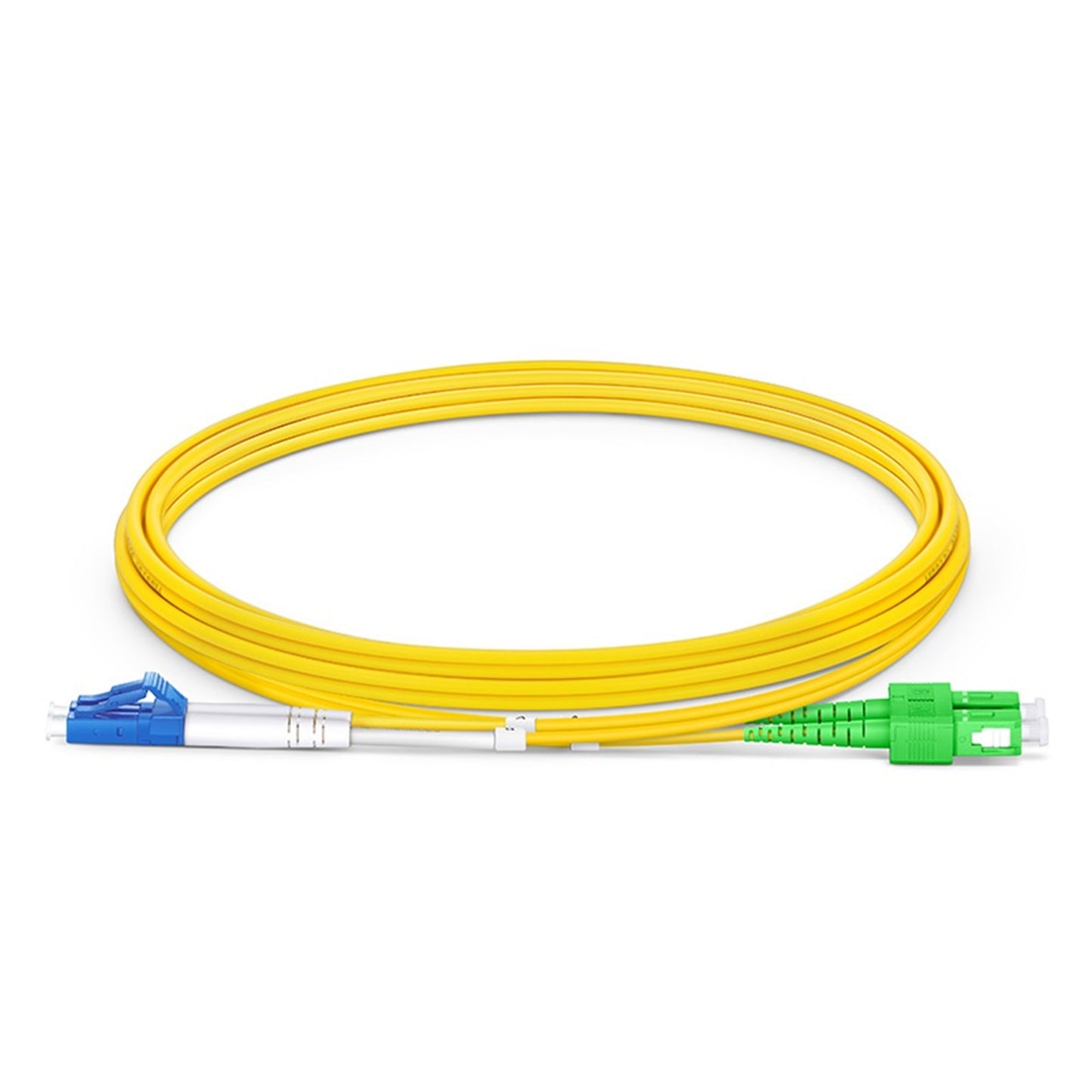 5M Fiber Patch Cable, LC UPC to SC UPC, Duplex, 2 Fibers, Single Mode