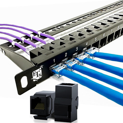 24 Ports Patch Pannel Pasthrough with Keystone