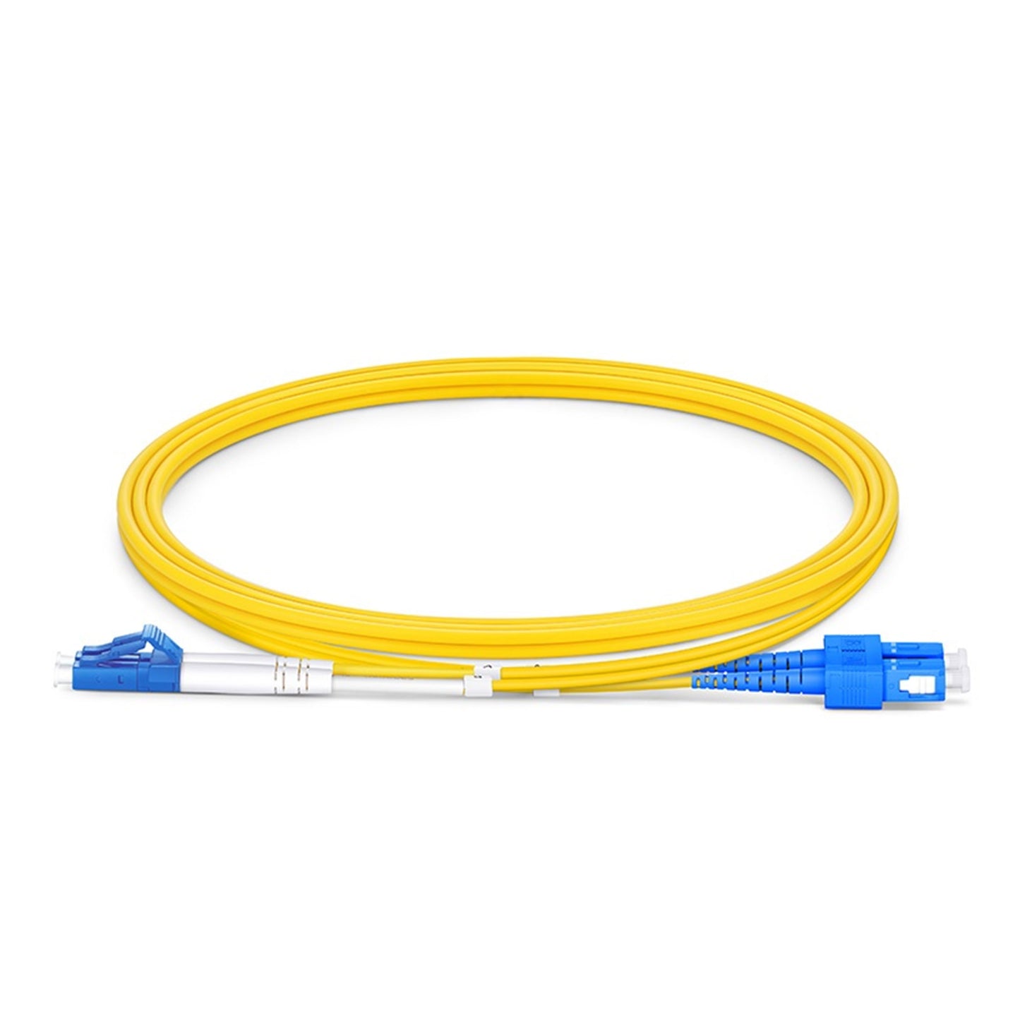 2M Fiber Patch Cable, LC UPC to SC UPC, Duplex, 2 Fibers, Single Mode (OS2)