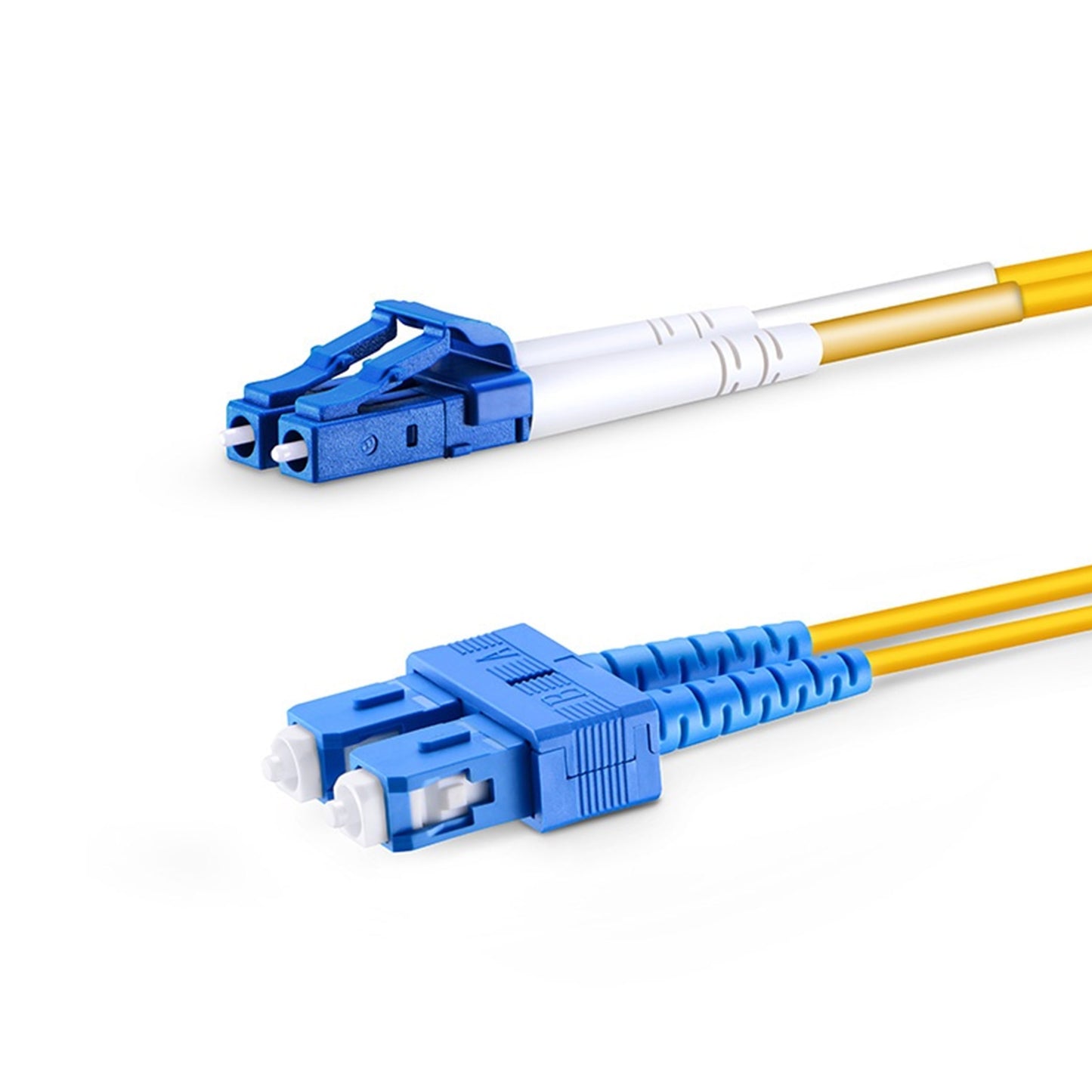 2M Fiber Patch Cable, LC UPC to SC UPC, Duplex, 2 Fibers, Single Mode (OS2)